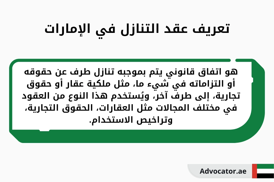 تعريف عقد التنازل في الإمارات